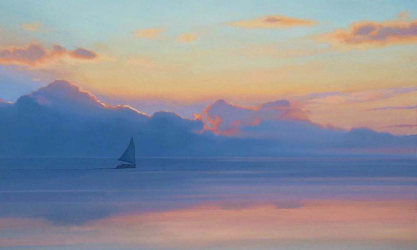 Sailing in the Sunset by Jim Holland