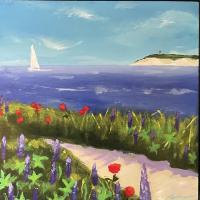 Sailing Past Lupines & Poppies MV by Kate Winn