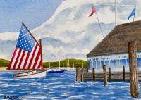 Patriotic Catboat by Scott Sager