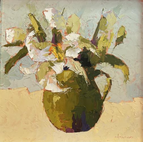 Lilies in Green by Carol Maguire