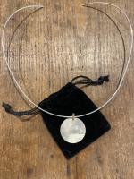 #322 SM-CR Silver on Silver MVY Cutout with neckring by Nell Mercier